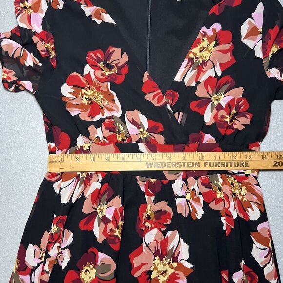 Madewell Tulip Sleeve Mini Dress Size 2 Floral French Rose Fit Flare Romantic - Picture 6 of 10